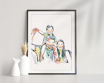 Custom Mother Line Art: Minimalist Hand-Drawn Mother's Day Gift