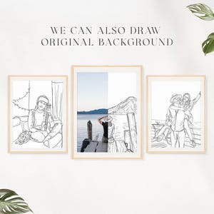 Custom Family Portrait, Minimalist Line Art, First Father's Day Gift (Digital File) image 8