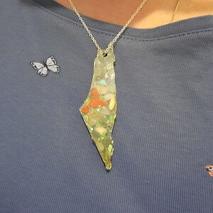 Map of Palestine pendant