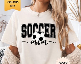 Camiseta Comfort Colors® para Mães de Jogadores de Futebol, Presentes para Mães de Jogadores de Futebol, Camiseta da Temporada de Futebol, Camiseta Retrô para o Dia do Jogo, Roupa para Amantes do Esporte
