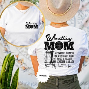 Wrestling Mom Shirt, meine Brieftasche ist leer, Muttertagsgeschenk, Wrestling Life Shirt, lustiges Mama Sweatshirt, Wrestling Mama Geschenk, sarkastische Mama
