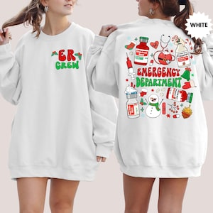 Krankenschwester Weihnachten Sweatshirt, Notaufnahme Pullover, ER Crew Sweatshirt, Notaufnahme Weihnachten Sweatshirt, Pflegeleben Hoodie