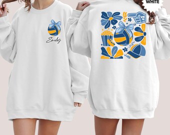 Custom Volleyball Sweatshirt, Volleyball Mom Sweater, Sports Mama Gift, Game Day Hoodie, Personalized Crewneck