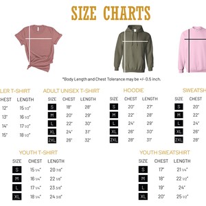 the size chart for a women's hoodie