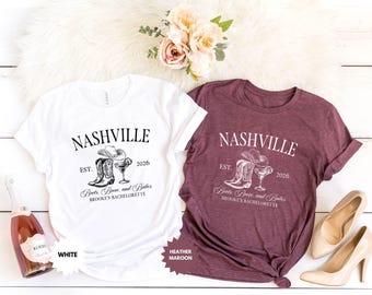 Nashville Bachelorette Party T-Shirt, Custom Girls Trip Tee
