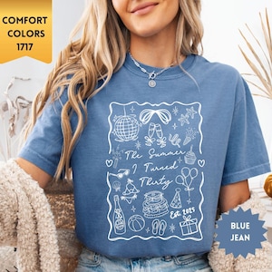 30th Birthday Shirt, Comfort Colors Summer I Turned Thirty Bday Party Tee, Custom Thirtieth Birthday Gift, Coastal Beach Summer Birthday Top