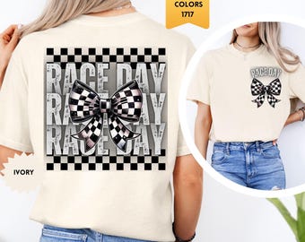 Comfort Colors® Rennshirt, Rennschleifen-Shirt, Rennshirt, Dirt-Track-Shirt, Geschenk für Rennsportbegeisterte, Damen-Rennshirt