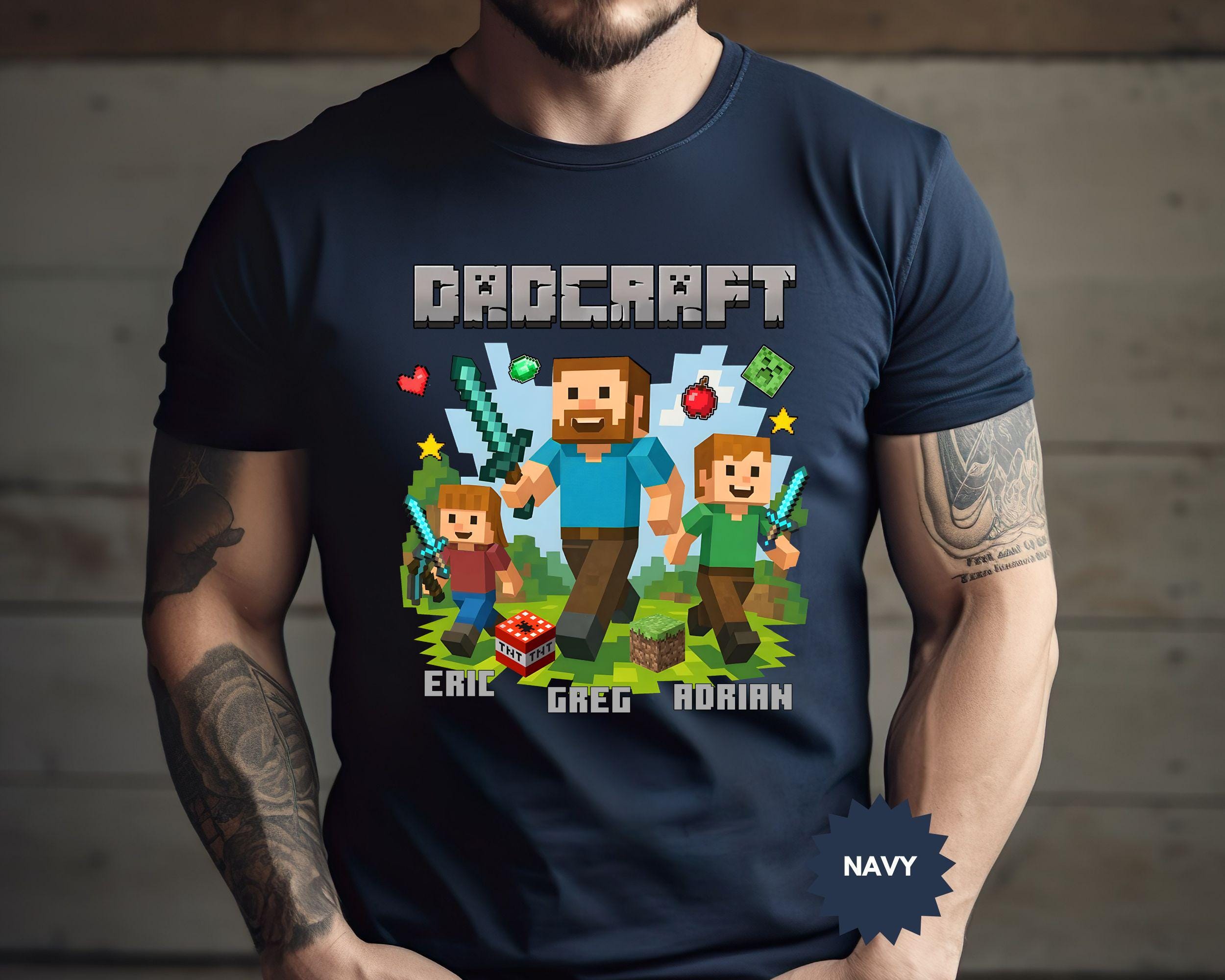 Personalized DadCraft Shirt, Gamer Dad DadCraft Tee, Father's Day Gift, Custom Father Sweatshirt, Dad Birthday Present, Dad Life T-shirt
