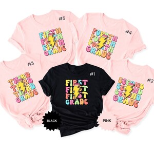 School Grade Shirt, Grade Level Teacher Shirt, Grade Girl T-Shirt, Back to School, 1st Day Of School Tee, First Grade T-Shirt, 5th Grade Tee