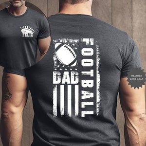 Football Dad Personalized Shirt, Custom Name Number Football Player Tee, Football Shirt for Dad, Football Lover Gift From Kid, Sports Dad