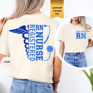 Maglietta per infermieri professionali con nome personalizzato Comfort Colors®, maglietta per infermieri, regalo di laurea per infermieri, abbigliamento per studenti infermieristici, regalo per operatori sanitari