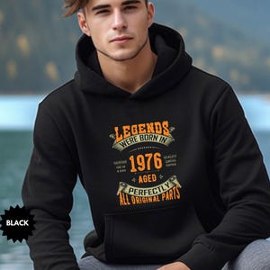 Custom Vintage Legends Were Born in 1976 Shirt For Men, 50th Birthday Gifts, 50 Birthday Shirt, 50th Gifts Ideas For Him, Birthday Party Tee image 5