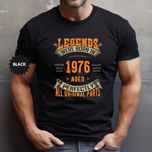 Custom Vintage Legends Were Born in 1976 Shirt For Men, 50th Birthday Gifts, 50 Birthday Shirt, 50th Gifts Ideas For Him, Birthday Party Tee image 2