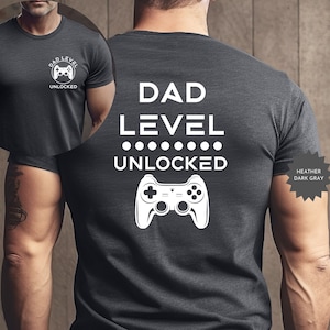 Dad Level Unlocked Shirt, Father&#39;s Day Tee Shirt, Gaming Dad Shirt, Expectant Father Shirt, Pregnancy Announcement to Husband Gift,Dad Shirt