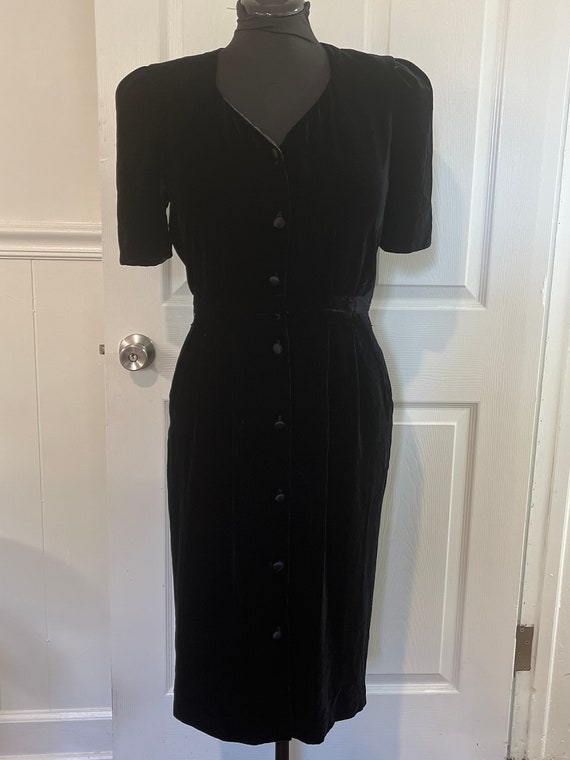 Vintage 90s does 40s Liz Claiborne velvet pleated 