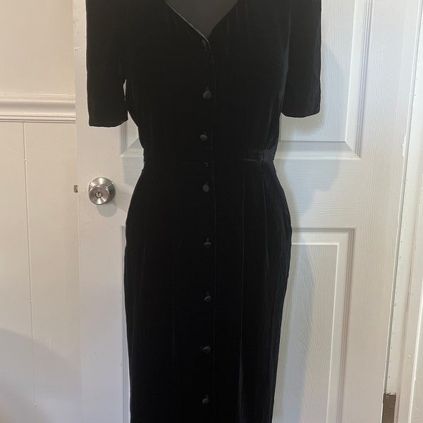 1940s Velvet Dress - Etsy
