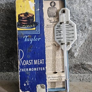 Vintage Taylor Thermometer - Taylor Roast Meat Thermometer With Box