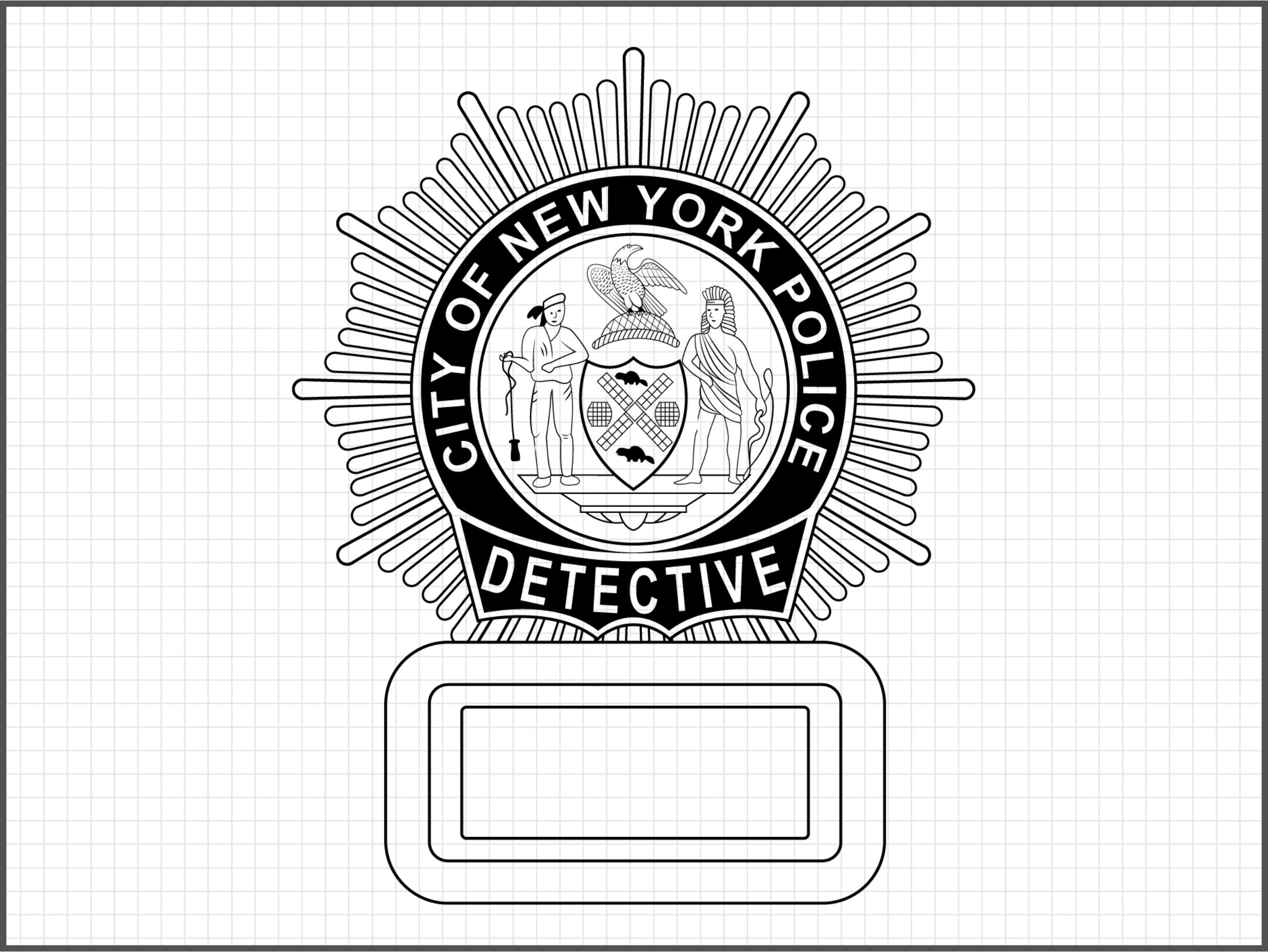 NYPD Detective Badge SVG Bundle, NYC Seal, Law Enforcement Vector