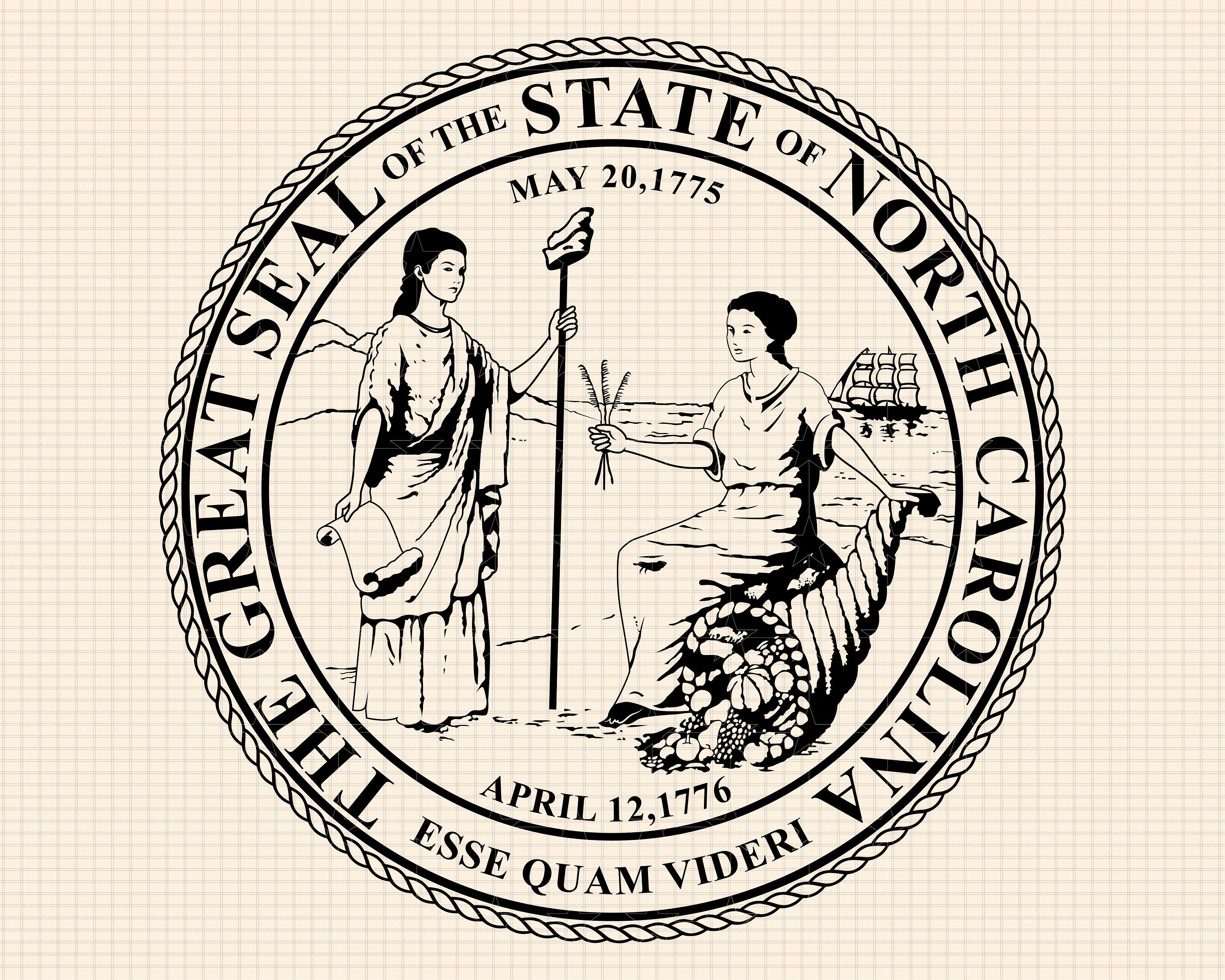 The Great Seal of the State of North Carolina SVG Bundle, North