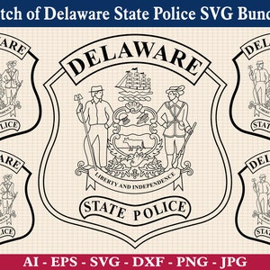 Delaware State Police Emblem SVG Bundle, DSP Logo (Cut Files)
