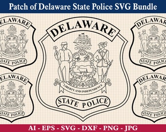 Delaware State Police Emblem SVG Bundle, DSP Logo (Cut Files)