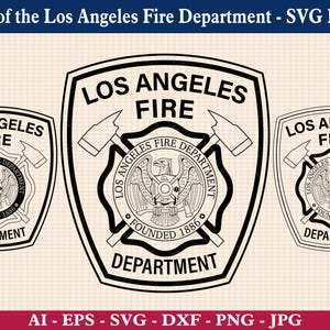 ロサンゼルス消防局SVGバンドル – ヴィンテージパッチベクターファイル