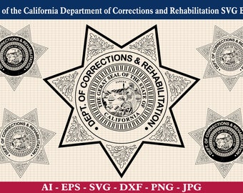 Paquete de archivos SVG para parches e insignias del CDCR (descarga digital)