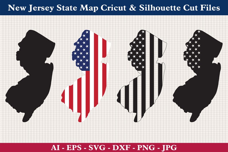 New Jersey State SVG New Jersey Cursive Cut File New Jersey - Etsy