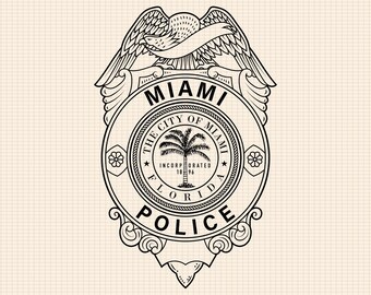 【レプリカ】マイアミ郡警察 ポリス バッジ MIAMI VICE Dade County Miami Vice Badge TV Show Prop Museum Quality – Coin