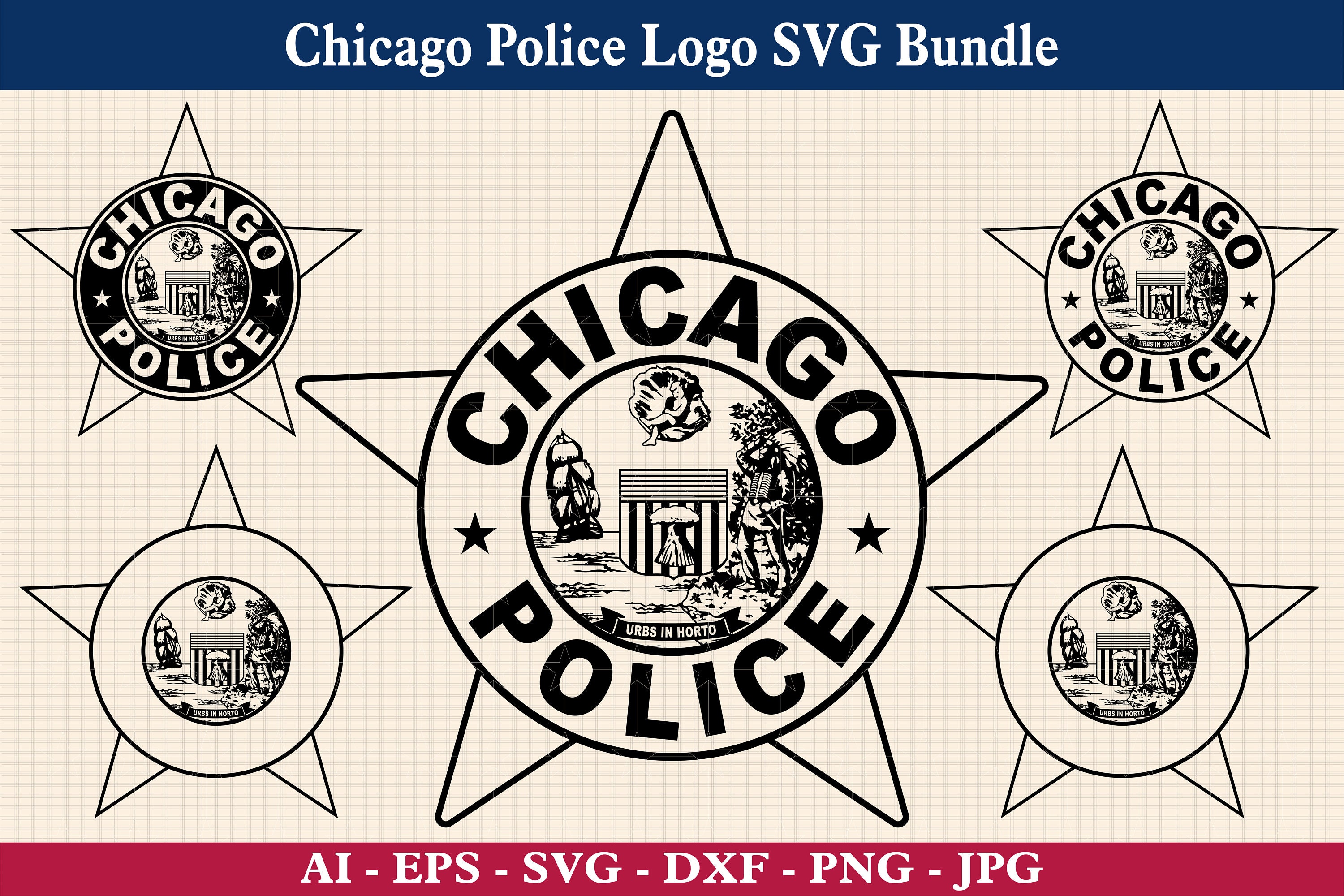 Chicago police badge - Etsy 日本