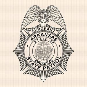 Arkansas State Police Badge Svg Bundle, AR State Police Insignia Vector ...