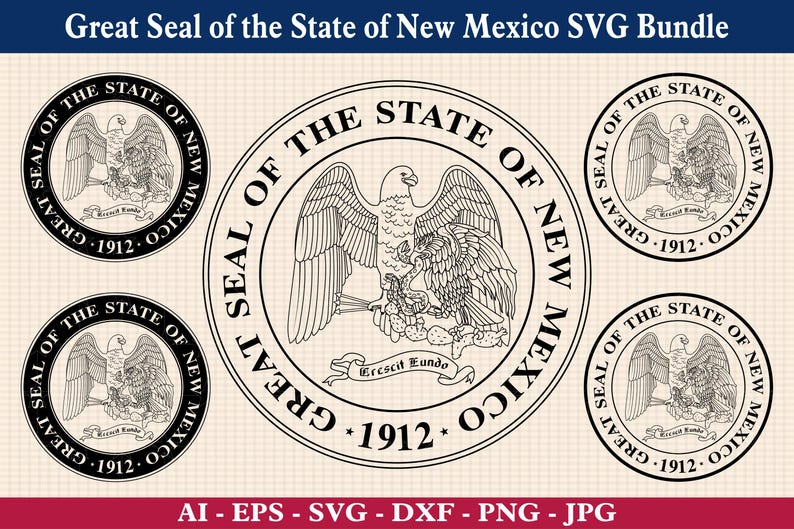 New Mexico State Seal SVG Bundle, Vector Cut Files - Etsy