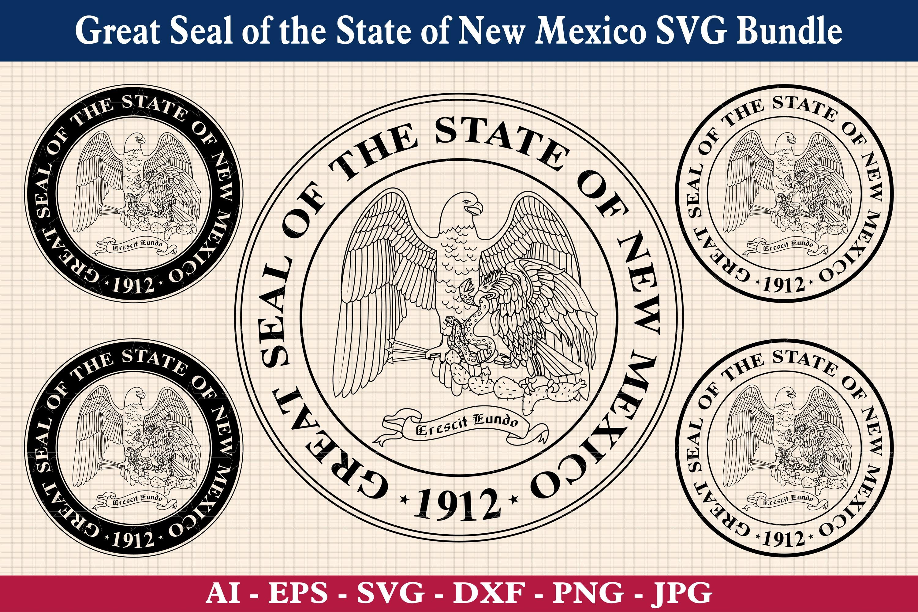 New Mexico State Seal SVG Bundle, Vector Cut Files - Etsy