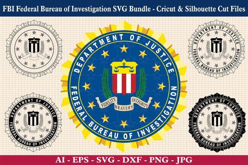 The Seal of the Federal Bureau of Investigation SVG Bundle, Department