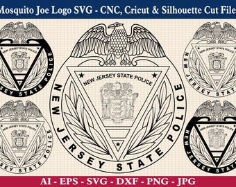 New Jersey State Police Insignia SVG Bundle, New Jersey State Police Badge Svg, NJSP Emblem Svg, NJSP Logo Svg, Cricut & Silhouette Cut File