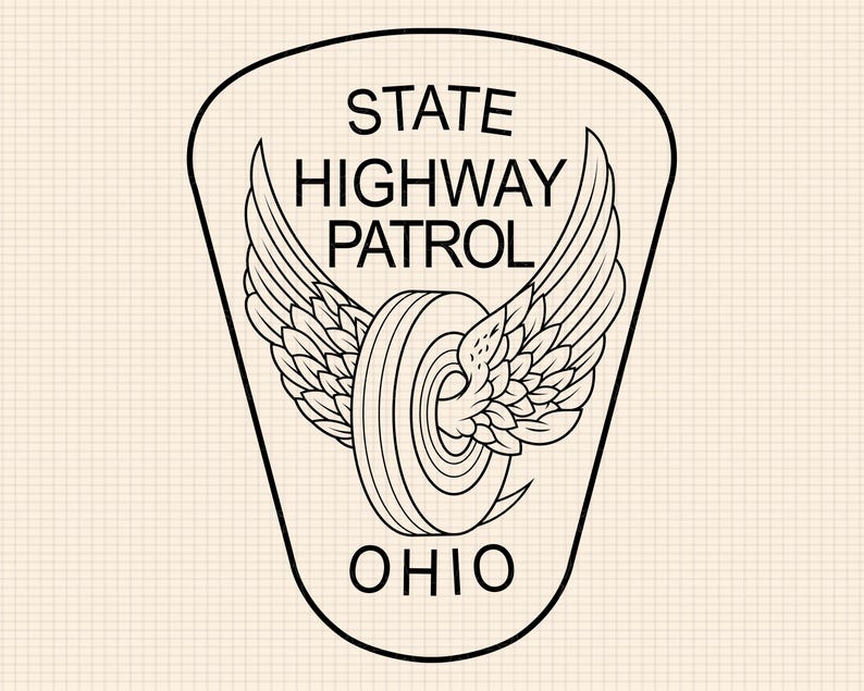 Ohio State Highway Patrol Emblem SVG, OSHP Badge Cut File (digital ...
