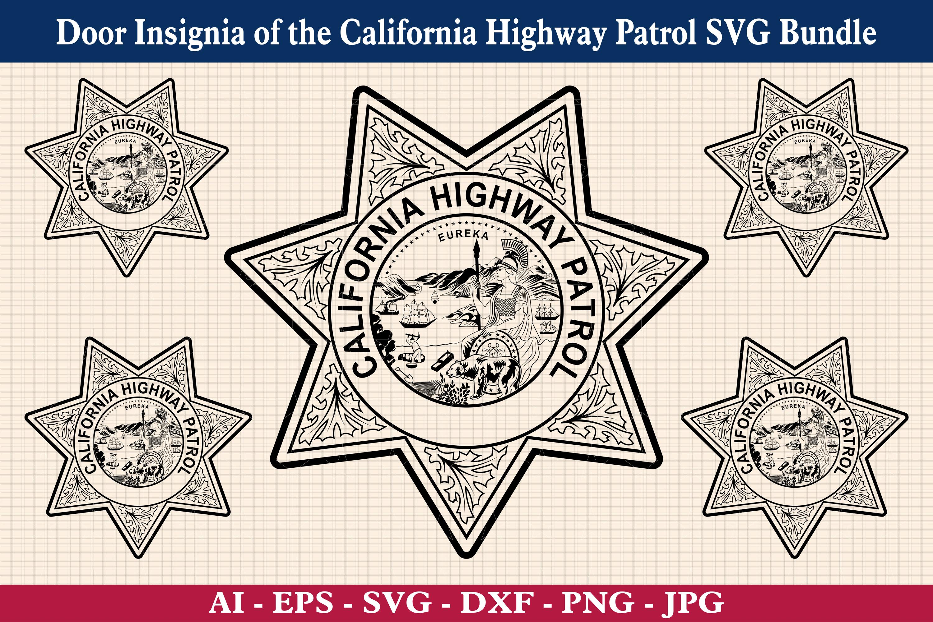 CHP Door Insignia SVG Bundle, Police Logo Cut File - Etsy Canada
