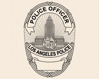 LAPD警察官バッジSVGバンドル、ロサンゼルス警察カットファイル - Etsy