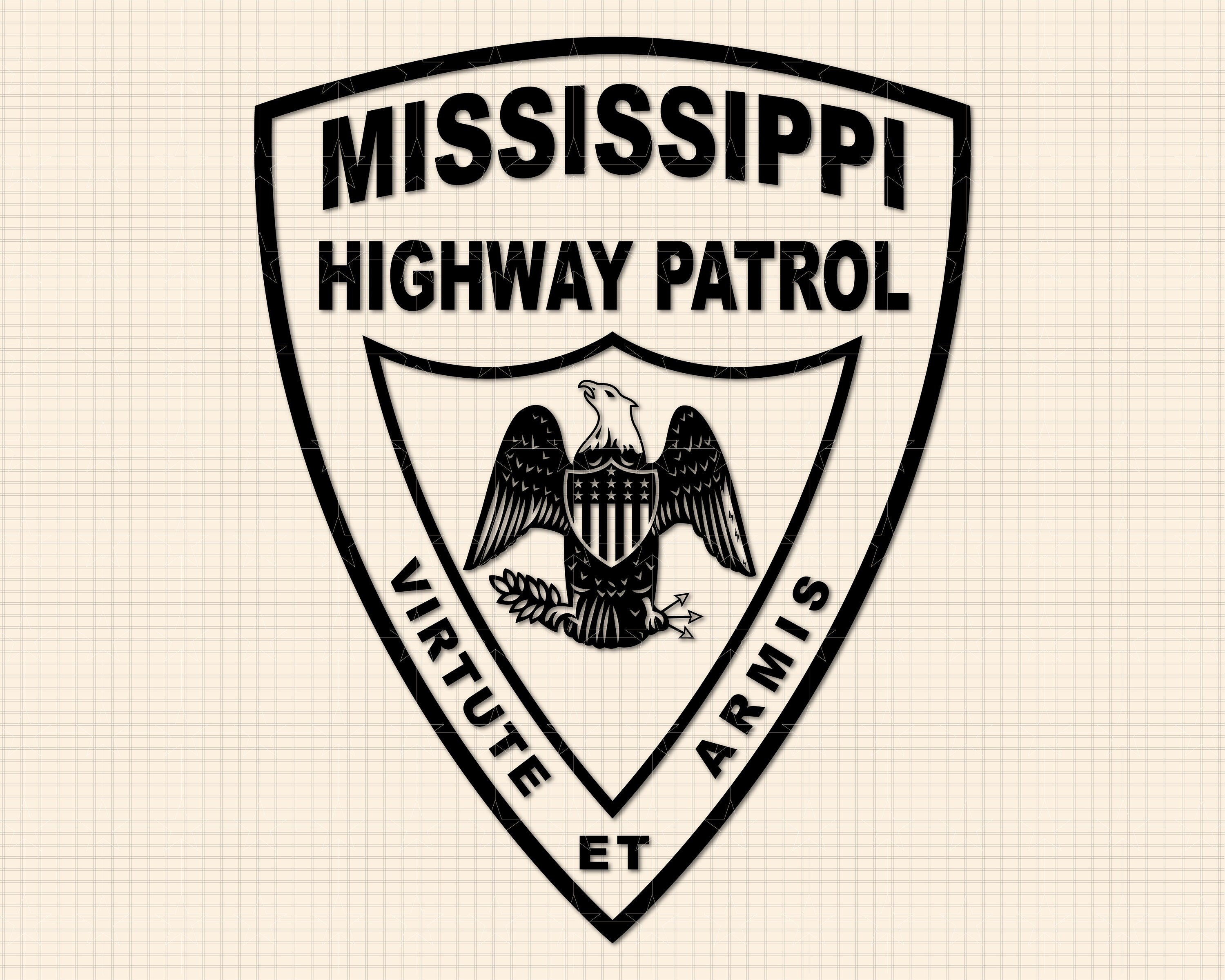Mississippi Highway Patrol Patch SVG Bundle, MS State Police Emblem Svg