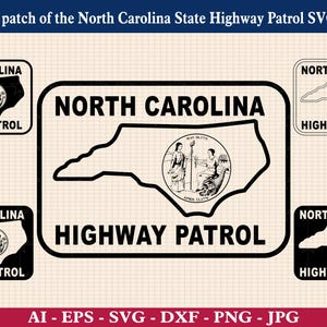 NC Highway Patrol Shoulder Patch SVG Bundle (Digital Files)