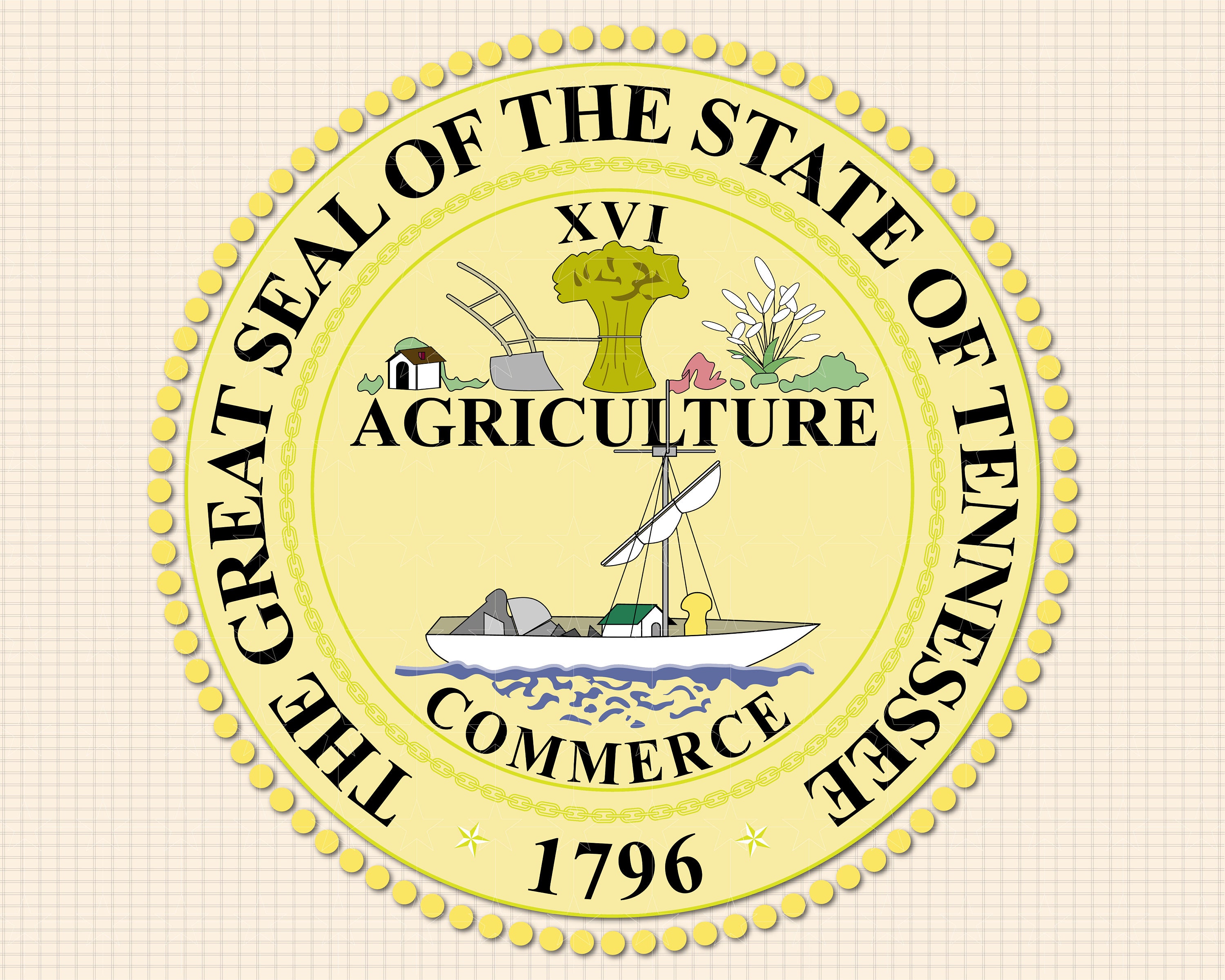 The Great Seal of Tennessee SVG Bundle, the Great Seal of the State of ...