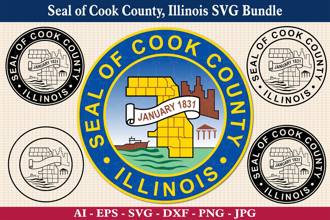 Seal of Cook County, Illinois SVG Bundle, Seal of Cook County Svg, Cook