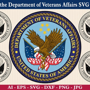 Seal of the Department of Veterans Affairs SVG Bundle, US VA logo svg, Department of Veterans Affairs patch, Cricut & Silhouette Cut Files
