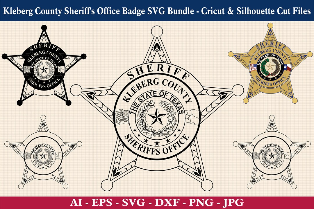 Kleberg County Sheriff's Office Badge SVG Bundle, Kleberg County