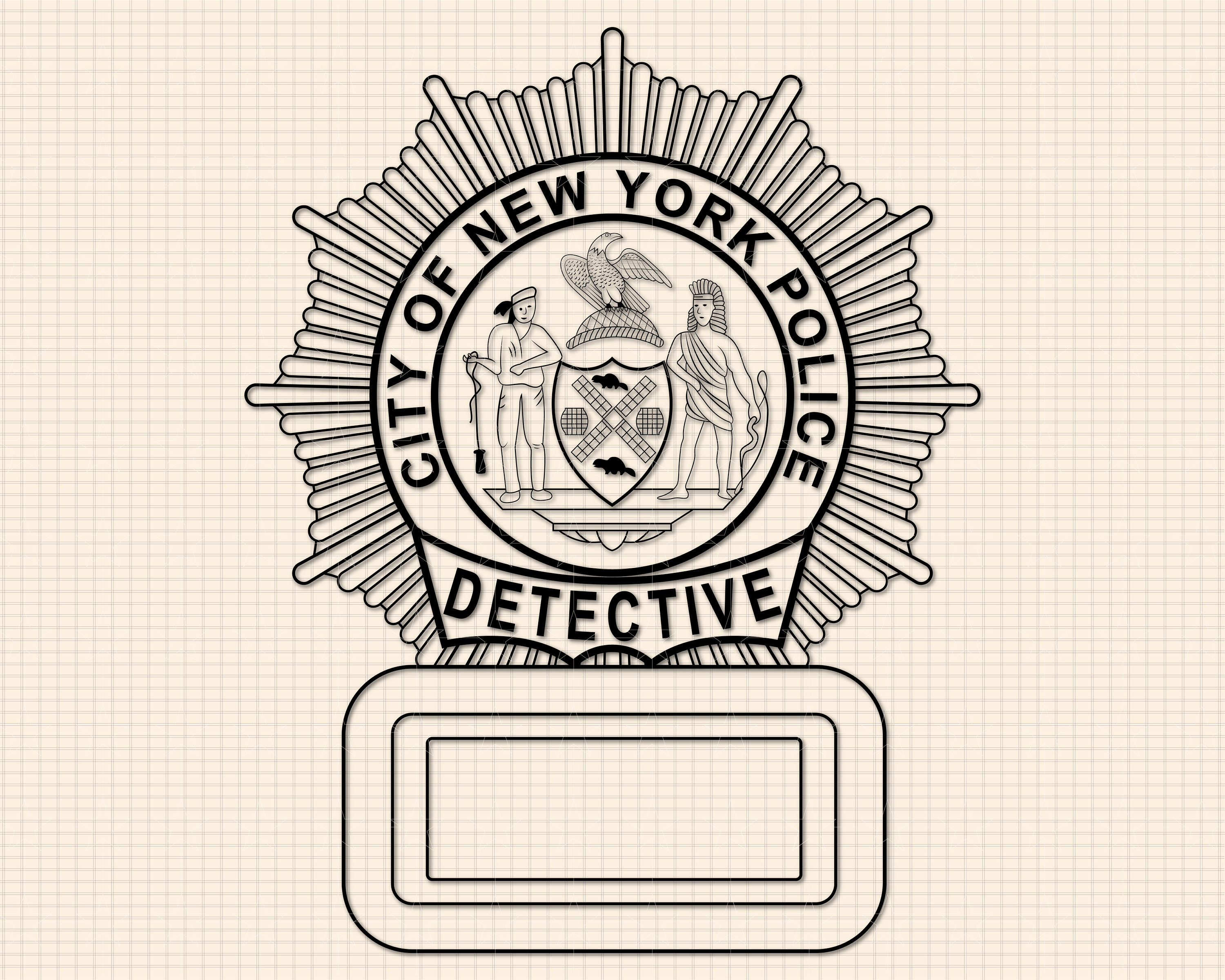 NYPD Police Department Detective Badge SVG Bundle, NYC New York