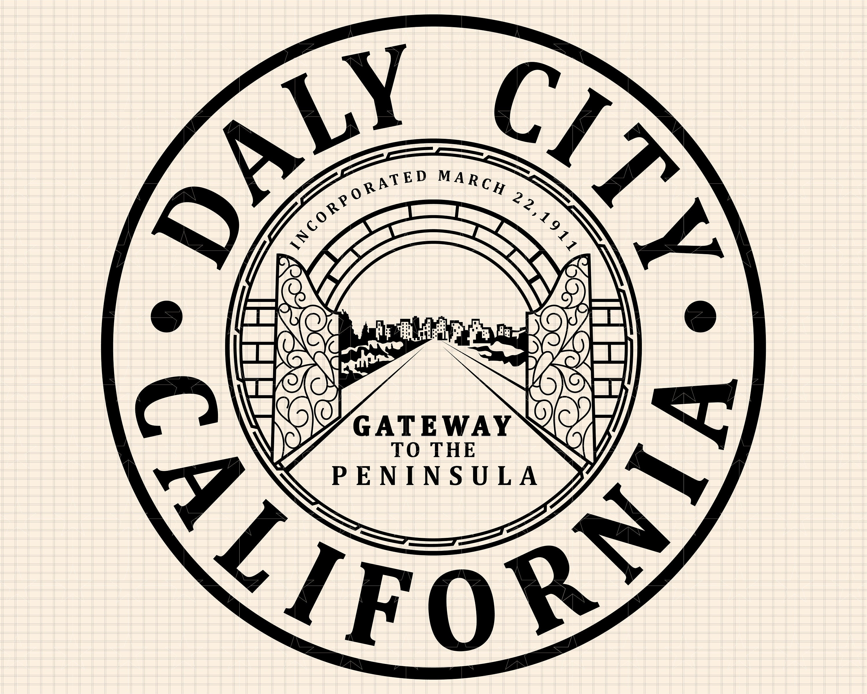 Seal of Daly City, California SVG Bundle, Daly City Emblem Svg, Daly