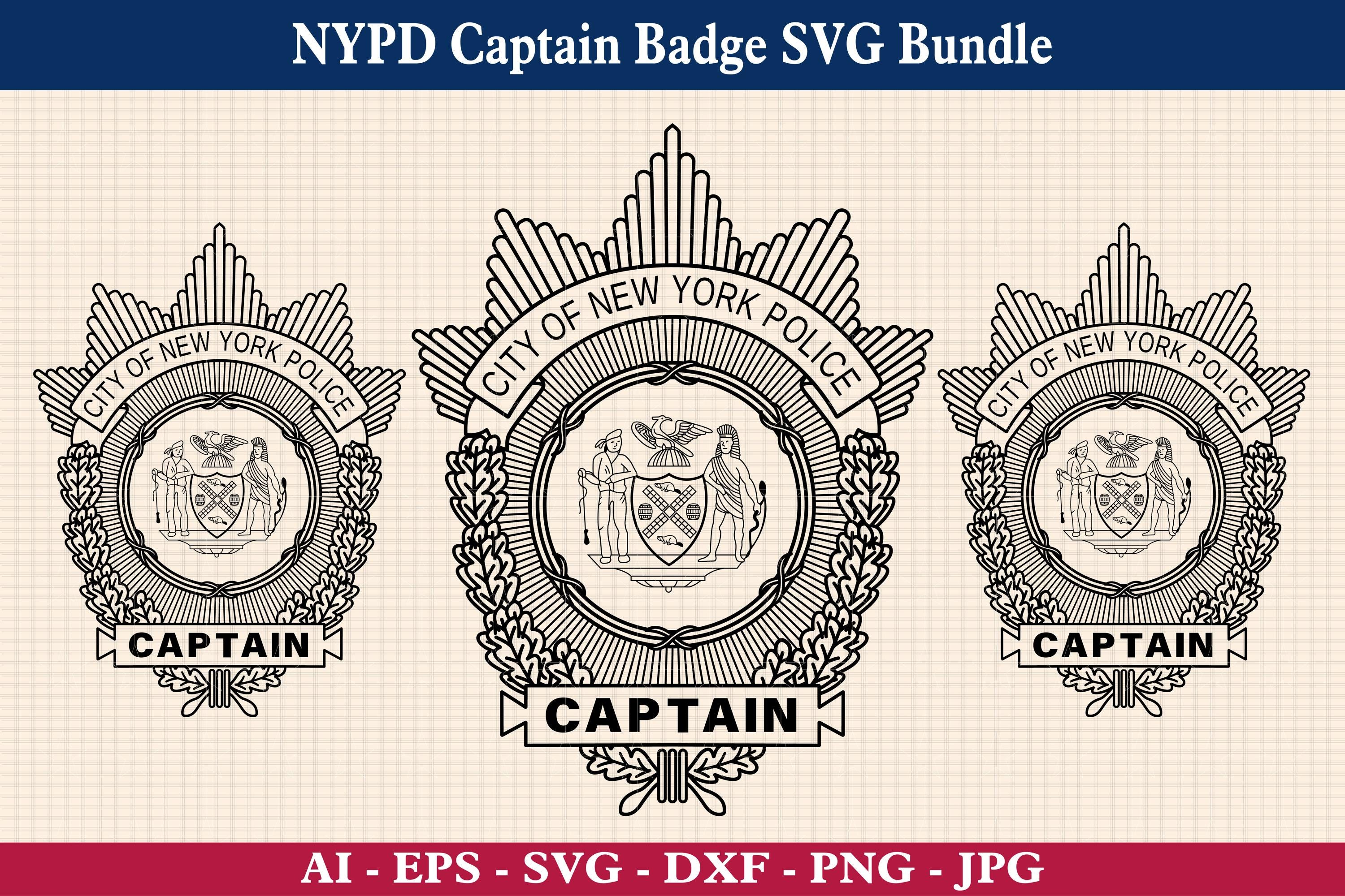 ニューヨーク市警察 キャプテンバッジ旧型 NYPD ニューヨーク市警 Captainランク レプリカバッジ ポリスバッジ