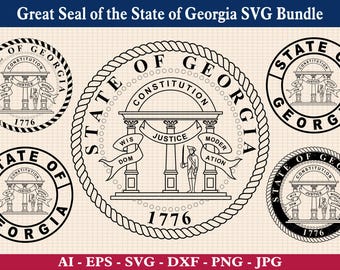 Great Seal of the State of Georgia SVG Bundle, Seal of Georgia Svg ...