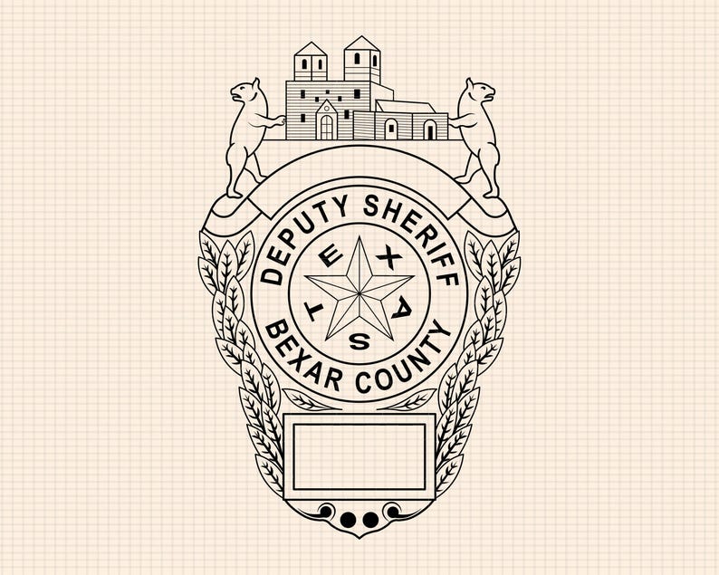 Texas Bexar County Sheriff Badge SVG Bundle, Cut Files - Etsy