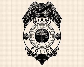 マイアミ警察バッジSVGバンドル、MPD記章ベクター（カットファイル